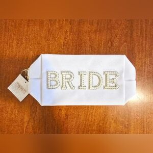 NEW White Bridal Bag w/faux Pearl & Rhinestone embellishment by Lulla Collection